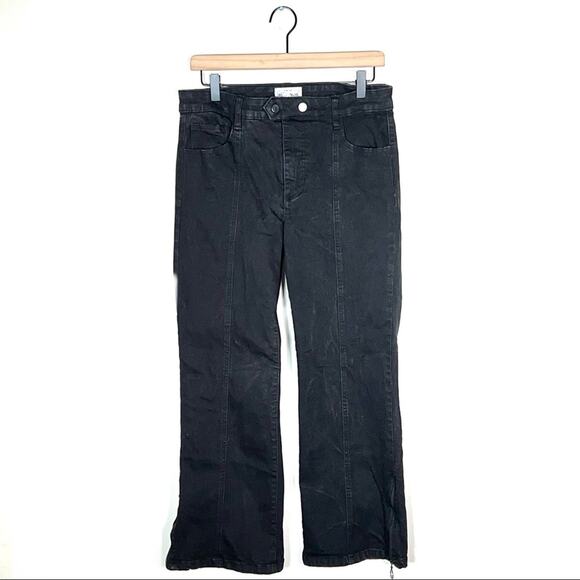 For the Republic  black flared leg jeans with ankle zippers size 10 B47 - Picture 1 of 4